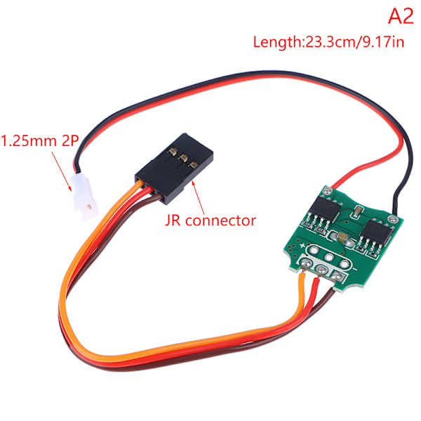 Micro 3A RC ESC DIY børstet motorhastighetskontroller To-leder Bru with cable