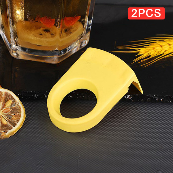 2 stk. Flaskespændeholdere Plastic Drink Clips Cocktail Snaps F Yellow