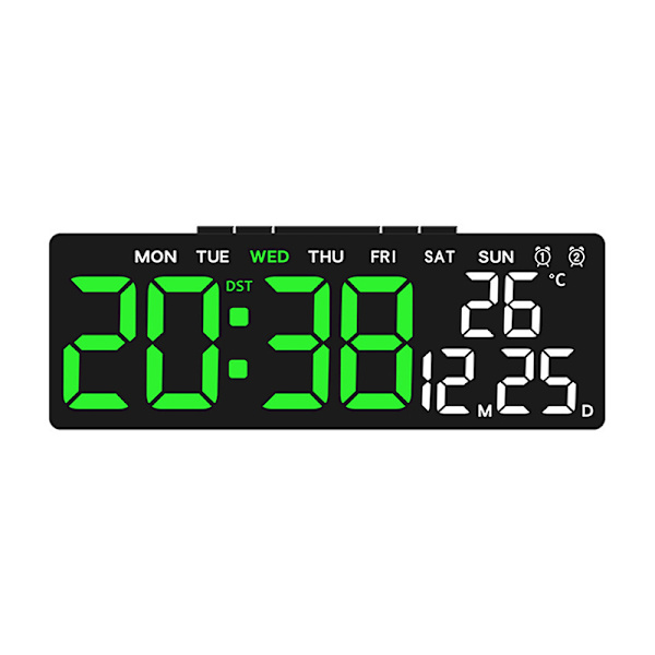 Digitala väggklockor LED väckarklocka stor display bordsklocka W Blue