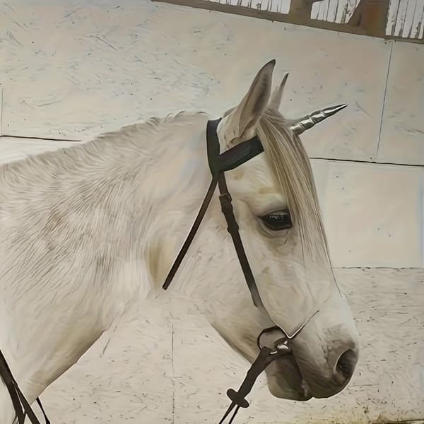Enhörningshästhuvudband Lekfull design lämplig för ridsport A6