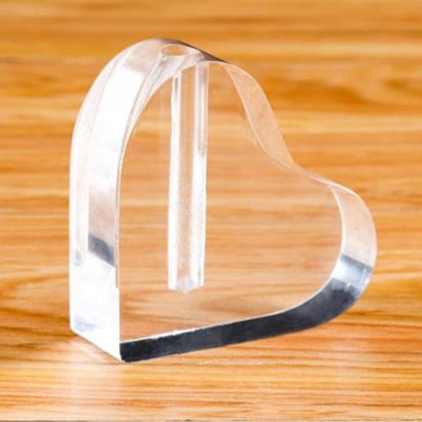 Rose Akryl Stativ Hjerteform Vase For Flower Display Akryl