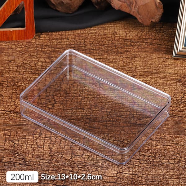 Rektangulær plastik gennemsigtig æske kvalitet kiks slik box Wi A4