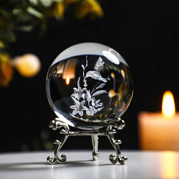 Metall Display Stativ Bas Kristallkula Bas Globe Stenglas Ma Silver M