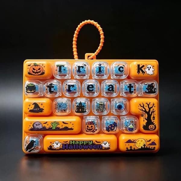 e Halloween-tema 26-tasters tastaturknap legetøjsposepynt 1pc