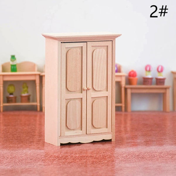 1:12 Dukkehus Miniature Garderobeskab Opbevaring Lodret kabine 2#