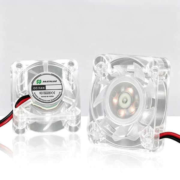 1 stk 4010 5V 12V 24V blæser 3D-printer gennemsigtig DC køleblæser A2