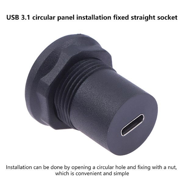 USB C-konverterkobling forlænger USB 3.1 panelmontering gennemføring