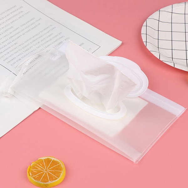 Lett bærbar tegneserie baby barn våtservietter clutch bære Transparent