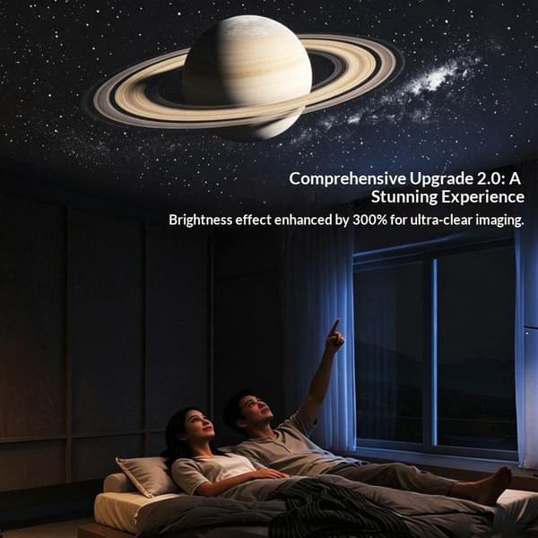 USB Planet Stjerneprojektor Mini Galakse Projeksjonslampe Bærbar A3