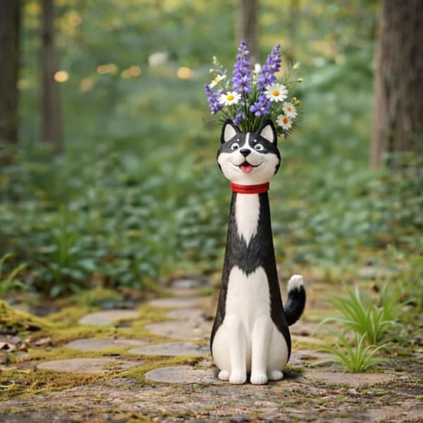 Harts Hund Blomvas Kreativ Prydnad e Hundformad Blomvas A2