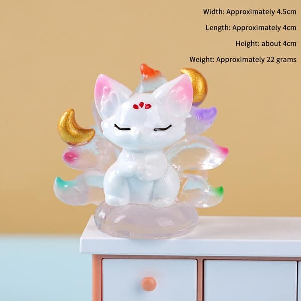 e Nine Tailed Fox Blind Box Figurer Transparent Design För De A2