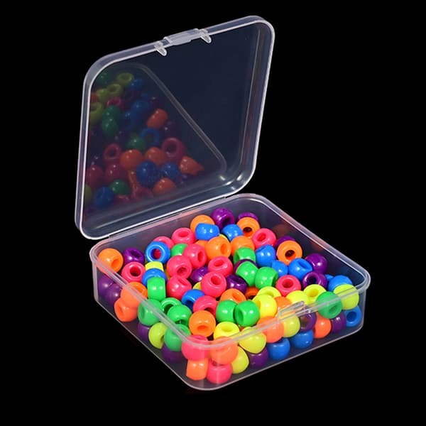 Mini Box Firkantet Klar Øreringe Ringe Perler Smykker Opbevaring Case 1PC