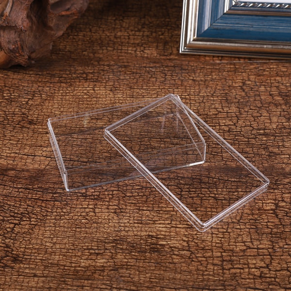 Mini rektangulær æske gennemsigtig plast slik smykker pakke