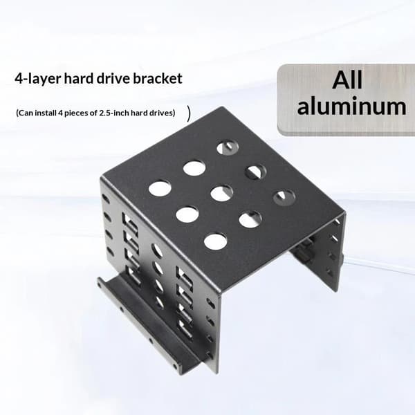 4-bås 2,5 tommer til 3,5 tommer SSD harddisk kabinet Caddy Chass A2