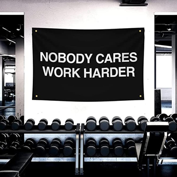 Ingen bekymrer sig Inspirerende Gym Banner Sovesal Perfekt fitness A