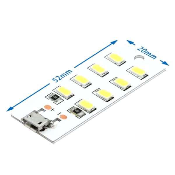 USB LED-lystavle 8 12 16 20 perler Lampepanel DIY-belysning Mo A1