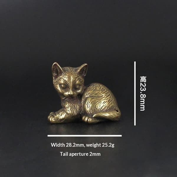 8 stiler tilgjengelig Messing e Katter Figurer Miniatyrer Skrivebord Eller A7