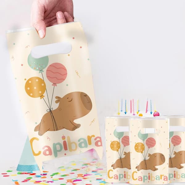 10/50 st Capybara presentpåse barnkalasdekoration Capyba 10Pcs