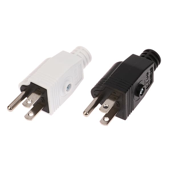 Avtakbar plugg 5-15P AC Elektrisk strøm hannpluggadapter Black