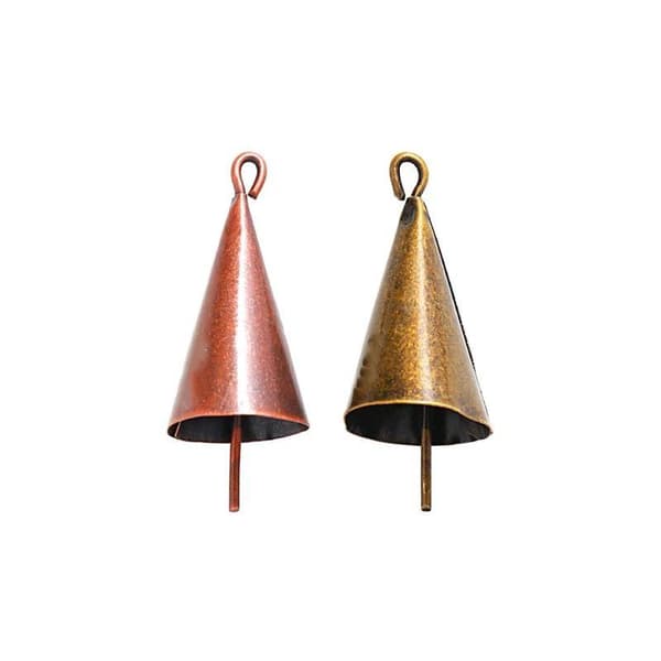 Rustikke jingle bells i jern og tinn, rustne trompetklokker A2