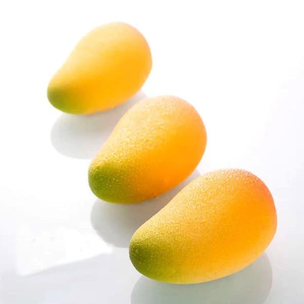 3D Mango Silikon Kakeformer Fest Bakverk Fruktmousse White