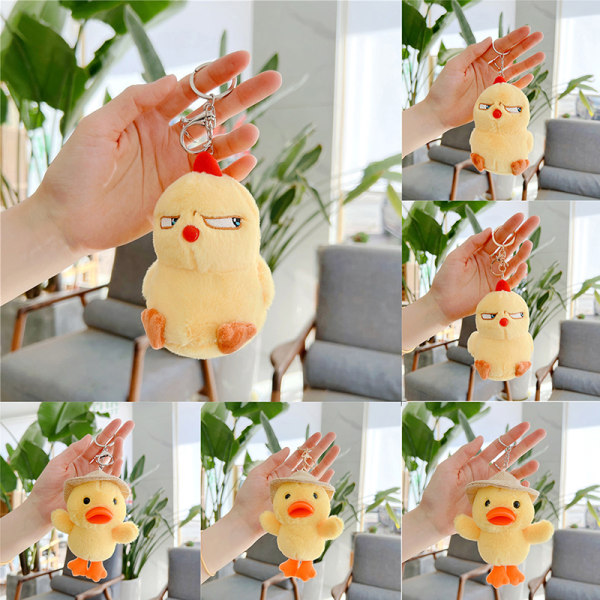 Duck Chicken Kawaii Plushie Avaimenperä Korut reppuihin Pehmeä A6