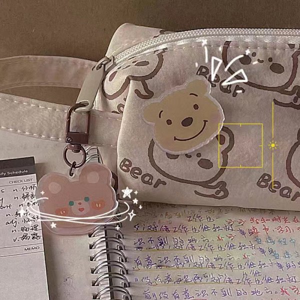 Vetoketjullinen case ja pehmeä Strawberry Bear case ja karhukotelo A2