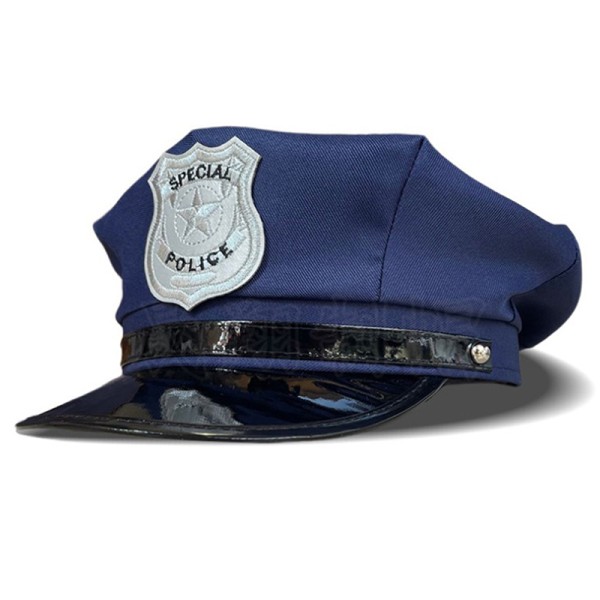 1 kpl Creative Octagon Police Cap Classic Adults Police Hat Milit black