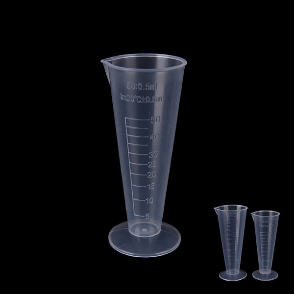 50ml 100ml Transparent kopskala Plastmålebæger Måling 100ml