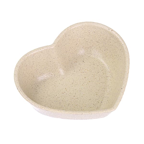 Mini e Love Hjärtformad Vetehalmskål Snack Liten Tallrik Kitc Beige