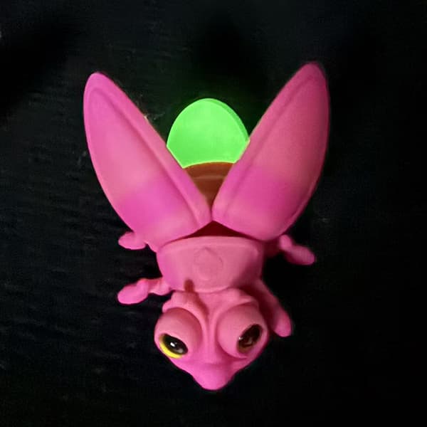 3D-Printade Självlysande Eldflugefigurer Kylskåpsmagneter A1