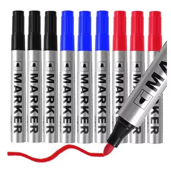Permanent malingsmarkør vandtæt sort pen 2 mm hurtigtørrende Blue