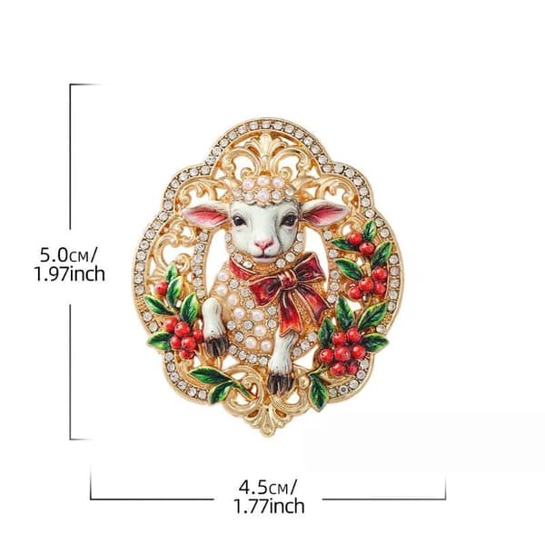 1 st e Får Broscher Rhinestone Franska Hovet Getens År A2
