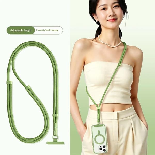 Justerbar telefon-snor, holdbart flettet reb, universel tab til A6