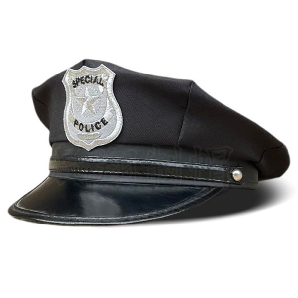 1 kpl Creative Octagon Police Cap Classic Adults Police Hat Milit blue