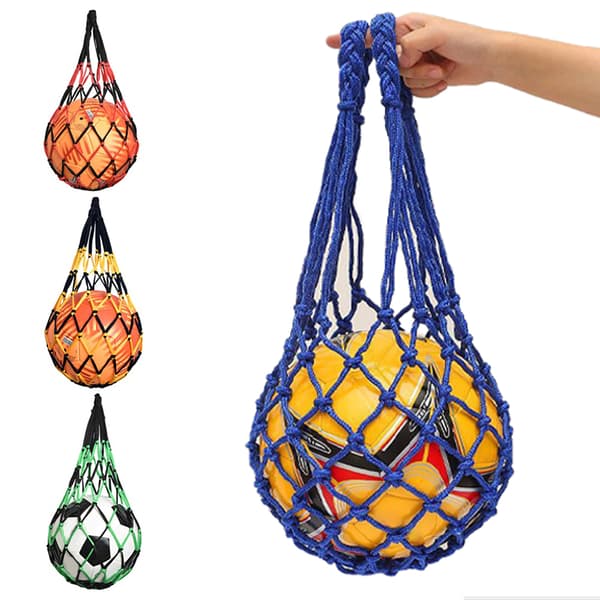 Fodbold nettaske Nylon fed opbevaringstaske Single Ball Carry Porta E