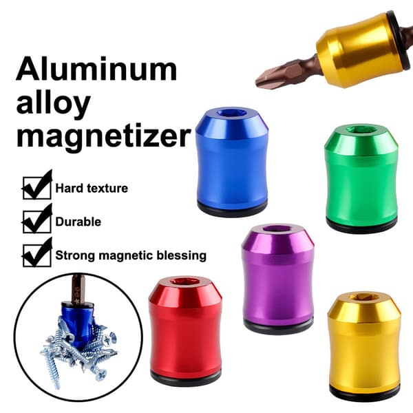 Magnetiske skrueringer Magnetisert ring Bits Skrue i aluminiumslegering Red