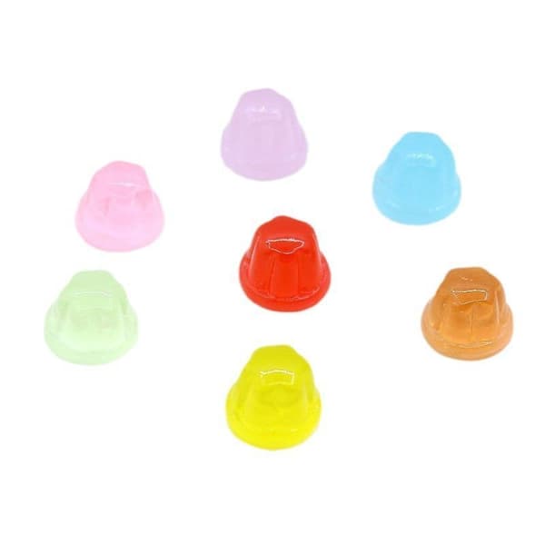 10 stk. harpiks pudding Kawaii miniatyr håndverksmateriale pynt A7