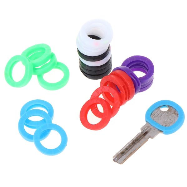 24XBright Colors Hollow Silikon Key Cap Covers Topper Keyring
