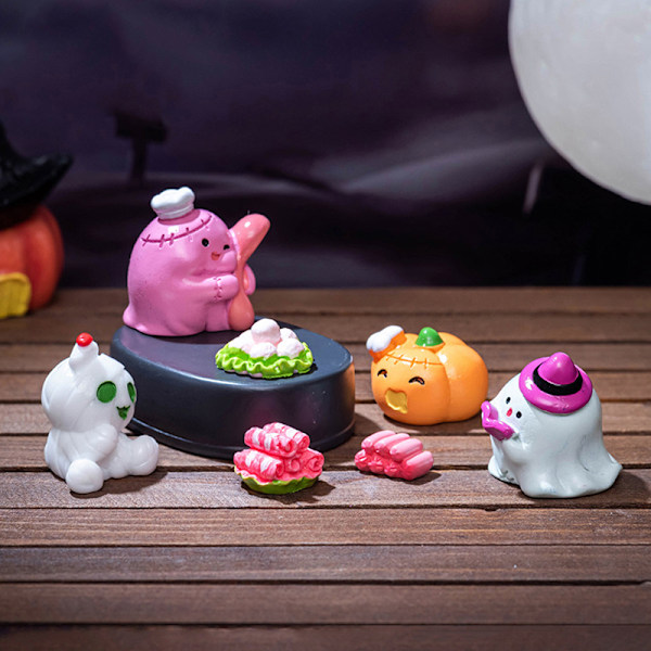 Mini Halloween-statyett, mikrolandskapsdekoration, instrumentbräda A6