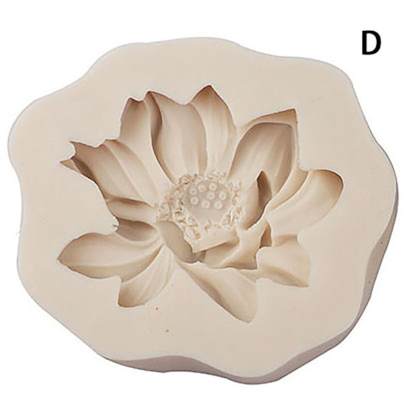 1 Stk Peon Solsikke Lotus Silikonformer Rose Blomsterform Des D