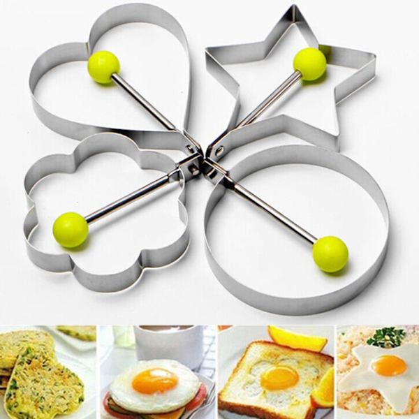 Stekepanne i rustfritt stål for steking av egg Round