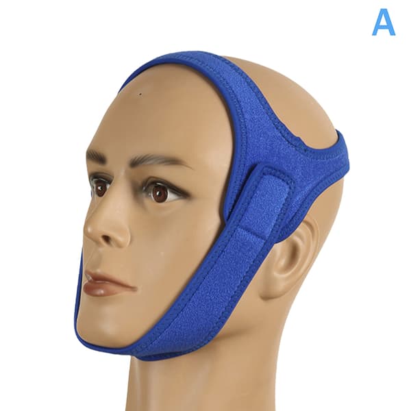 Anti Snorke AntiSnorke Enhet Kjevestropp Stopp Snorking Hake Søvn A Blue A