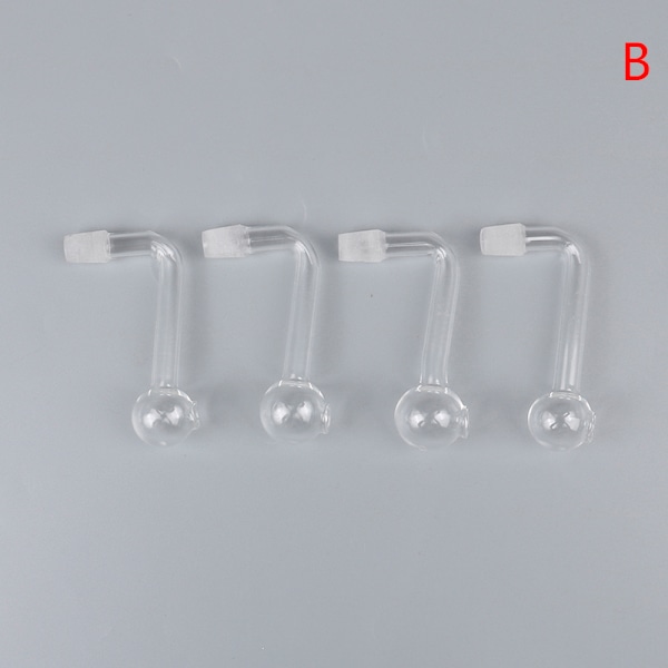 4 stk. glas skål transparent sugerør B