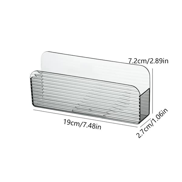 Multifunksjonell fjernkontrolloppbevaringsboks Veggmontert Punch-fr Clear Single Grid