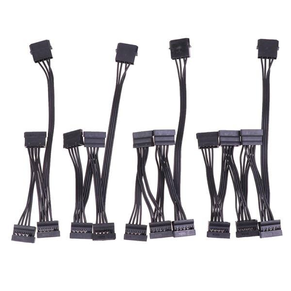 4Pin 1 han til 3/4/5/6 hun splitter SATA Power Extension Har 4(1 to 6 way)