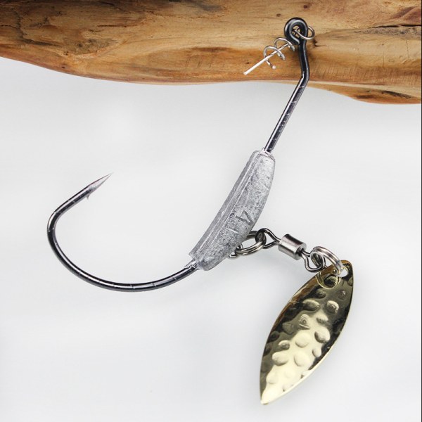 Crank Hook Metal Spoon Sequins Lisää paino-uistimia Twist Lockilla silvery 5
