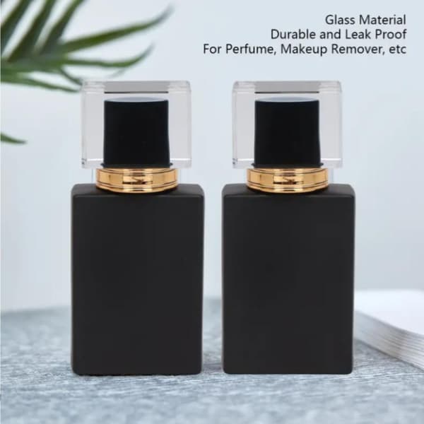 30/50ML Påfyllbar Parfyme Atomizer Tom Flat Glass Sprayflaske 30ML