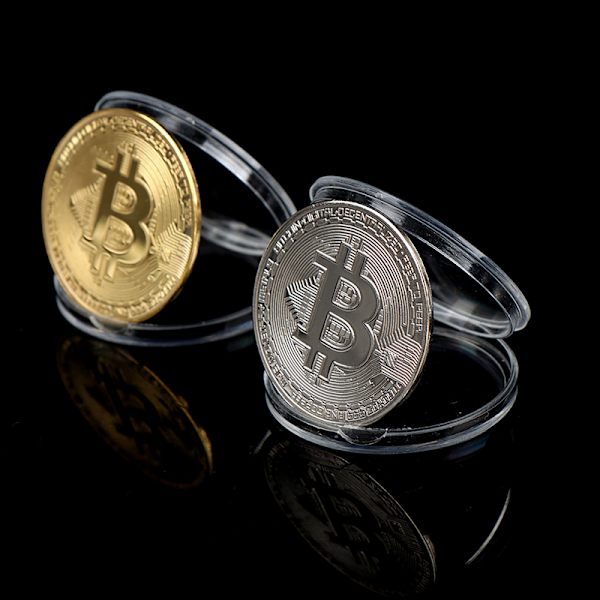 Kreativ souvenirbelagt Bitcoin-samlerobjekt Flott gavebit Coi Gold