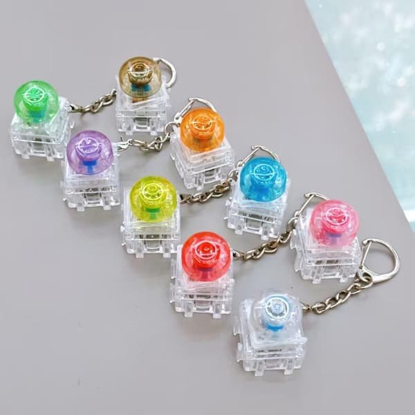 Bärbar Click Fidget Väskberlock Transparent Regnbågsnyckelring T A2